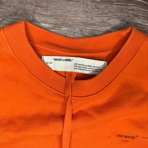 Off- White Virgil Abloh “logo” Long Sleeve Crewneck Sweatshirt - Picture 3 of 5